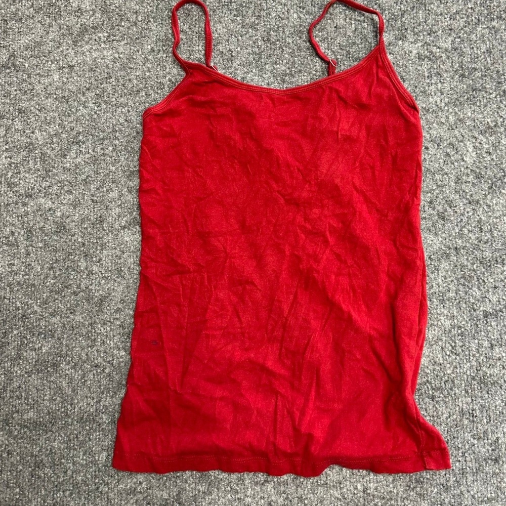Forever 21 Camisole Womens Size S Red Spaghetti Strap Slim Fit Stretch Basic